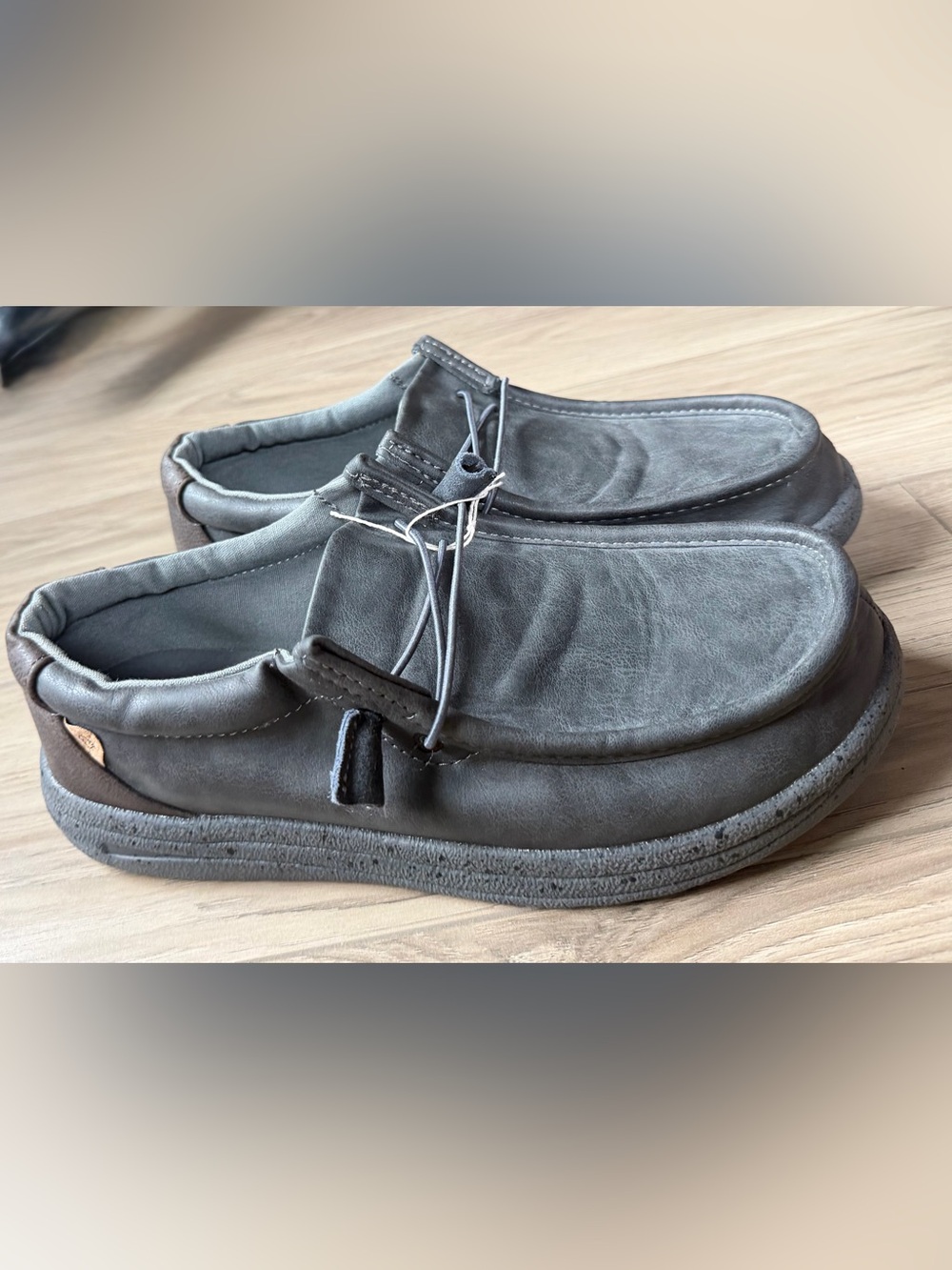 Lamo Men's Paul Canvas Deck Shoe Waxed Charcoal sz 10